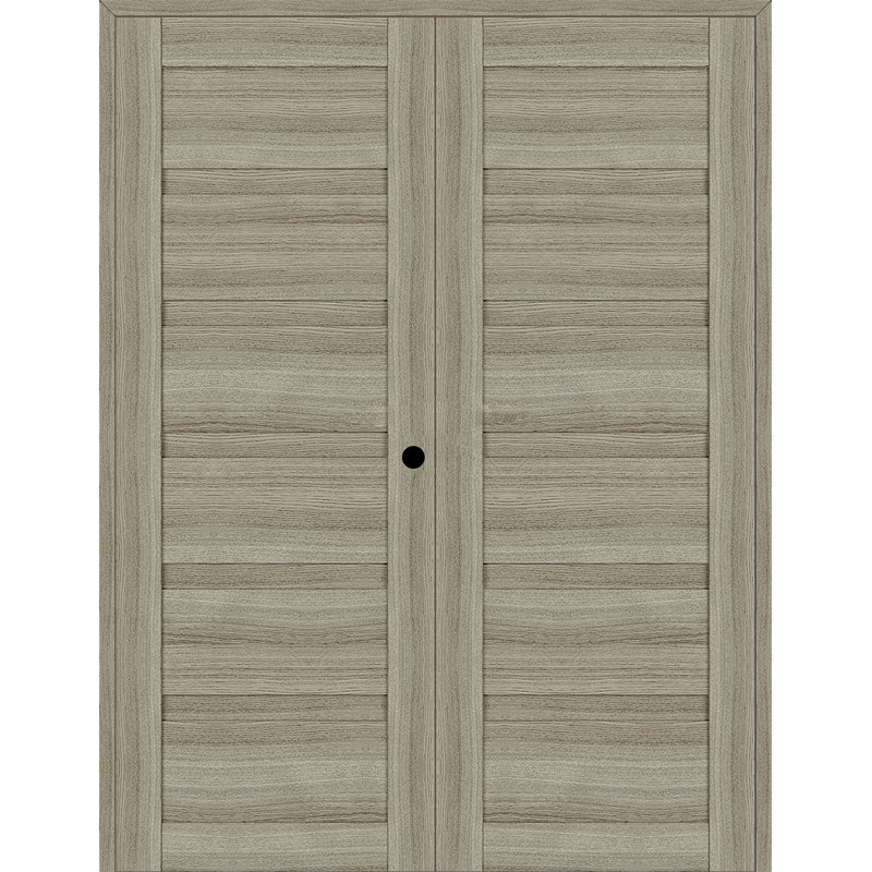 Porte standard en bois manufacturé massif lambrissé Louver, 35,875 po x 95,24 po, Pin