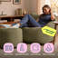 Natalia Corduroy Armchair Bean Bag and Round Footstool-125475876