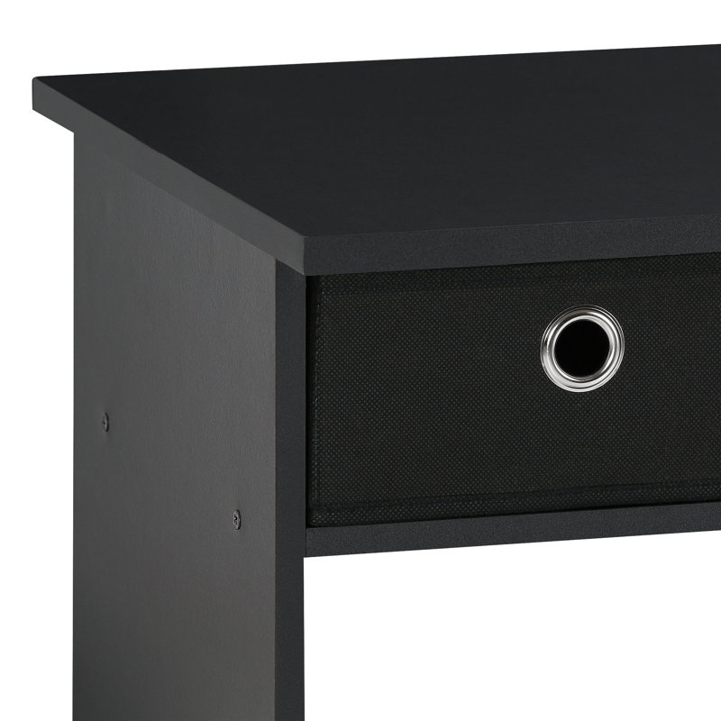 Julia Peninsula Home Laptop Notebook Computer Desk/Table, Black
