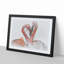 Two Loving Flamingos in Abstract - Picture Frame Graphic Art Print-55777591-55777595