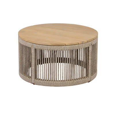 Table basse ronde pour l'extérieur avec plateau en bois d'acacia Everett