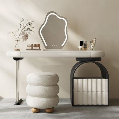 Makeup Vanity with Light mirror,3 drawers,Power Outlet