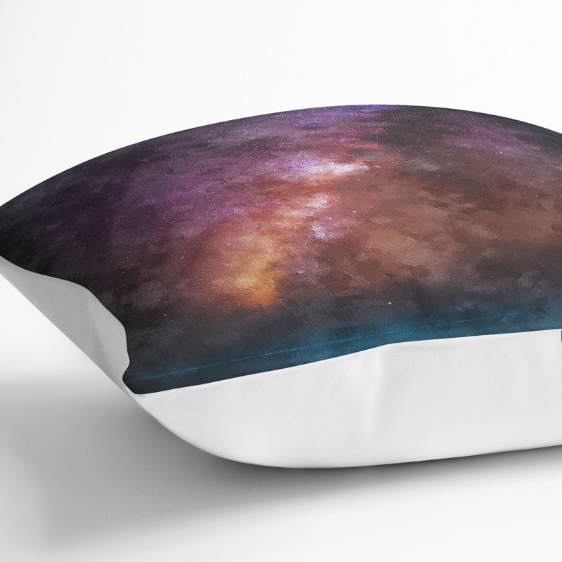 Stars over the Ocean Cushion with Filling, 40cm H x 40cm W x 15cm D, White
