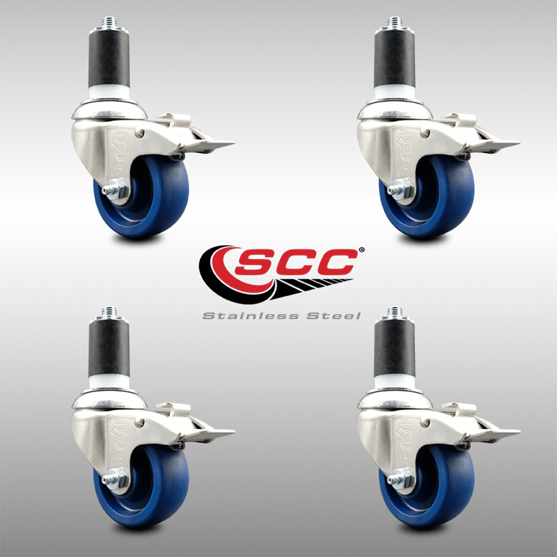 Swivel Stem Caster, 3.5" H x 3.5" W