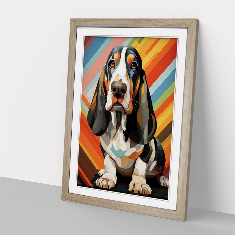 Single Picture Frame Wall Art, 46cm H x 34cm W, Oak Framed