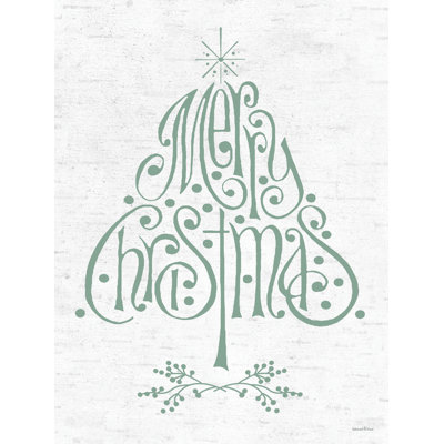 «Merry Christmas Tree On Canvas» par impression à lettres et doublée