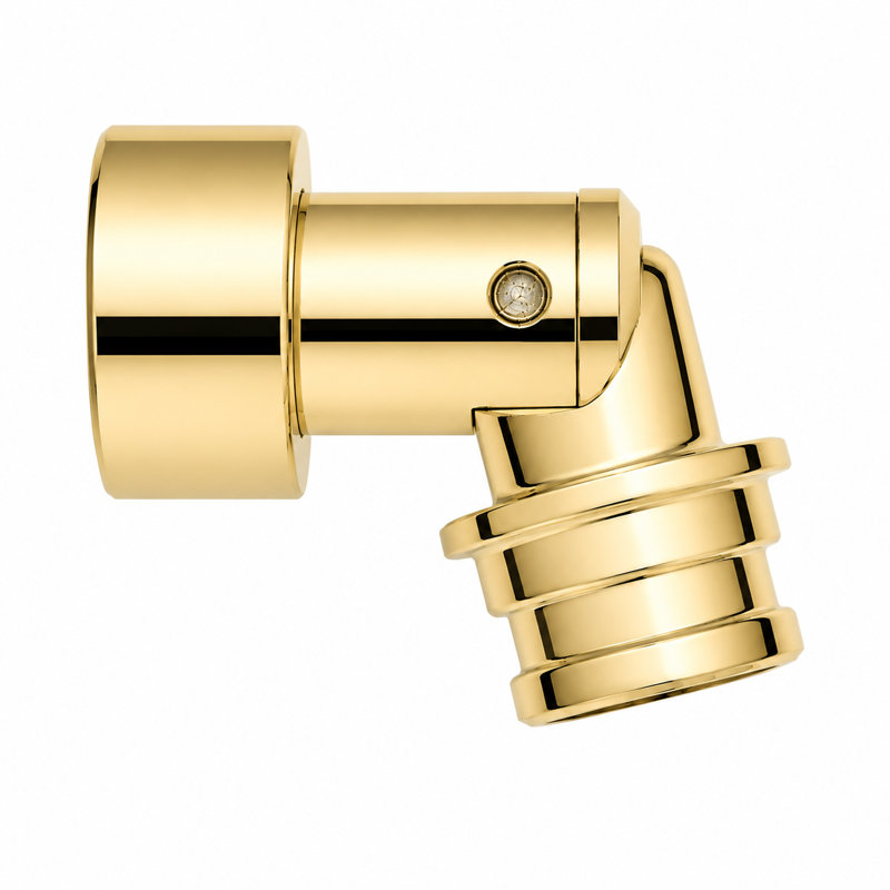 P0913 Angle Bracket for 1'' Brace, Unlacquered Polished Brass