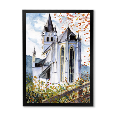 Église gothique verte - Peinture sur toile