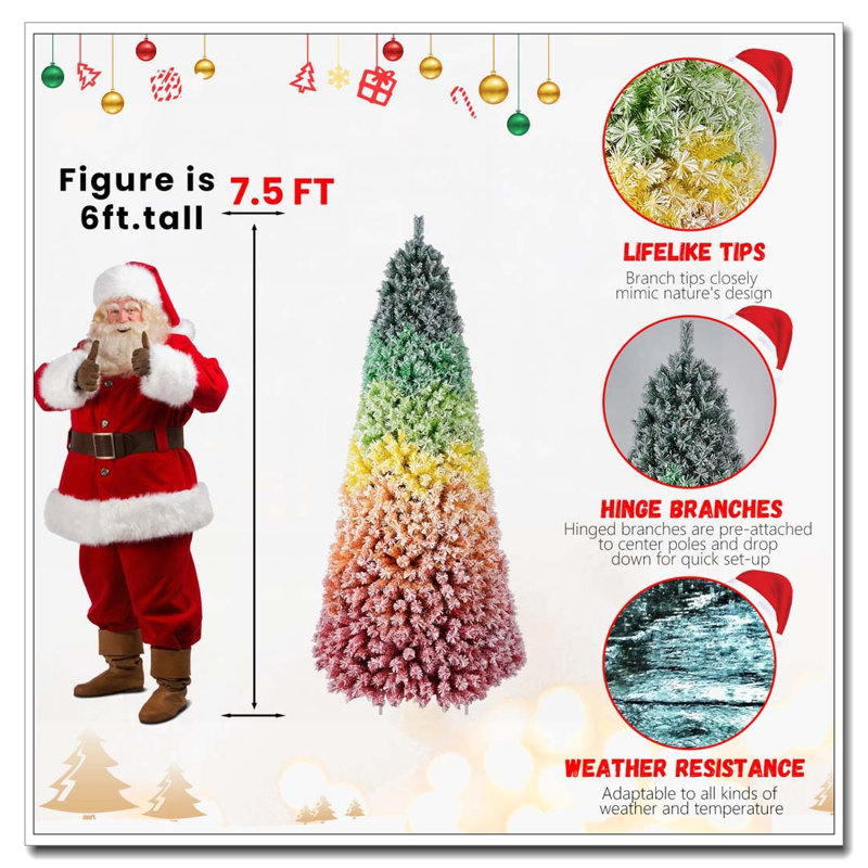 Arbre de Noël en PVC 6 pi, H 6 pi 