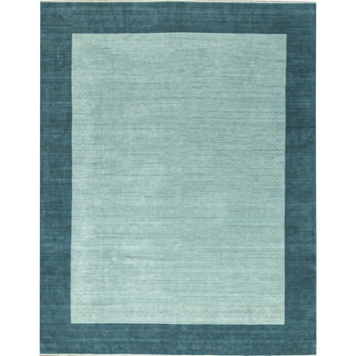 Wool Area Rug in Aqua