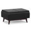 Repose-pieds capitonné rectangulaire Mid-Century avec plateau Owen-2119259917