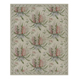 Rug & Kilim’S Tudor Style Rug In White And Cream With Floral Patterns