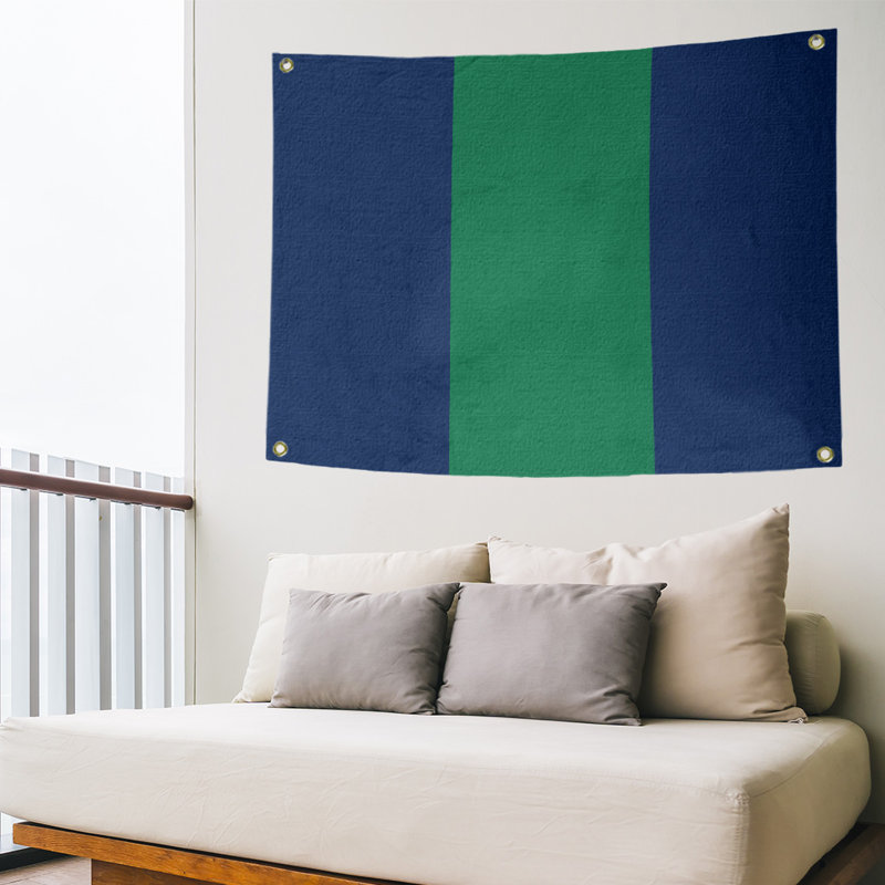 Tapisserie de polyester Vancouver, H 26 po x l 36 po x P 1 po, Bleu / vert / bleu