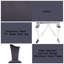 Ensemble de 2 chaises d'appoint en tissu noir et acier inoxydable