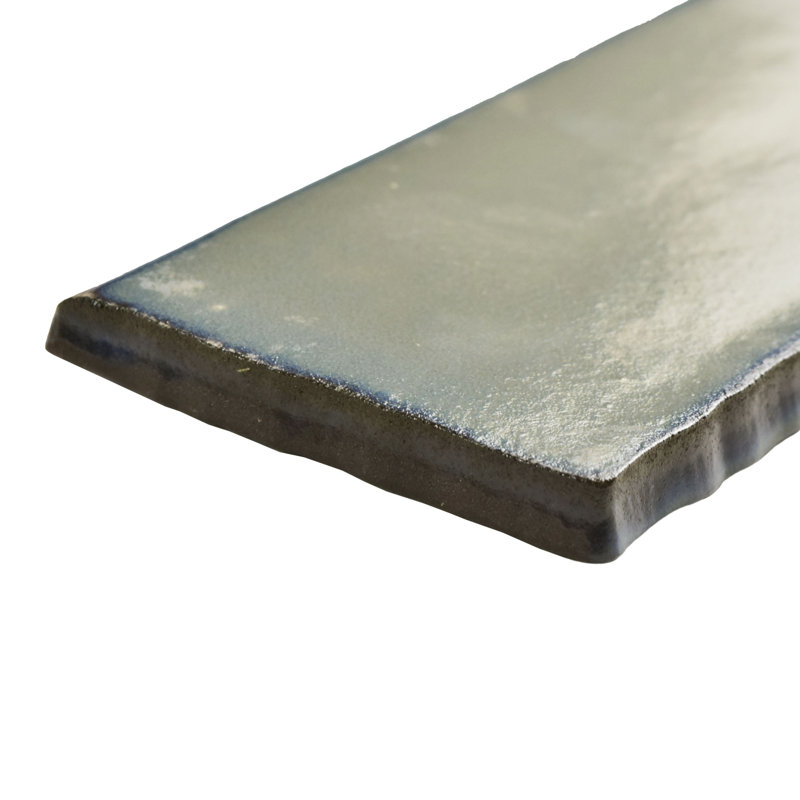 Antic Special 6" x 3" Ceramic Bullnose Tile Trim in Griggio