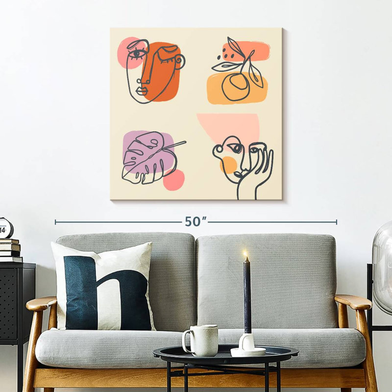 Leisha Various Faces I, 30" H x 30" W