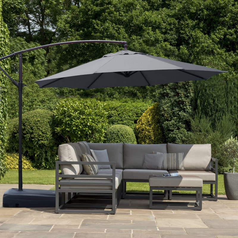 Aalam 300cm Cantilever Parasol, Dark Grey