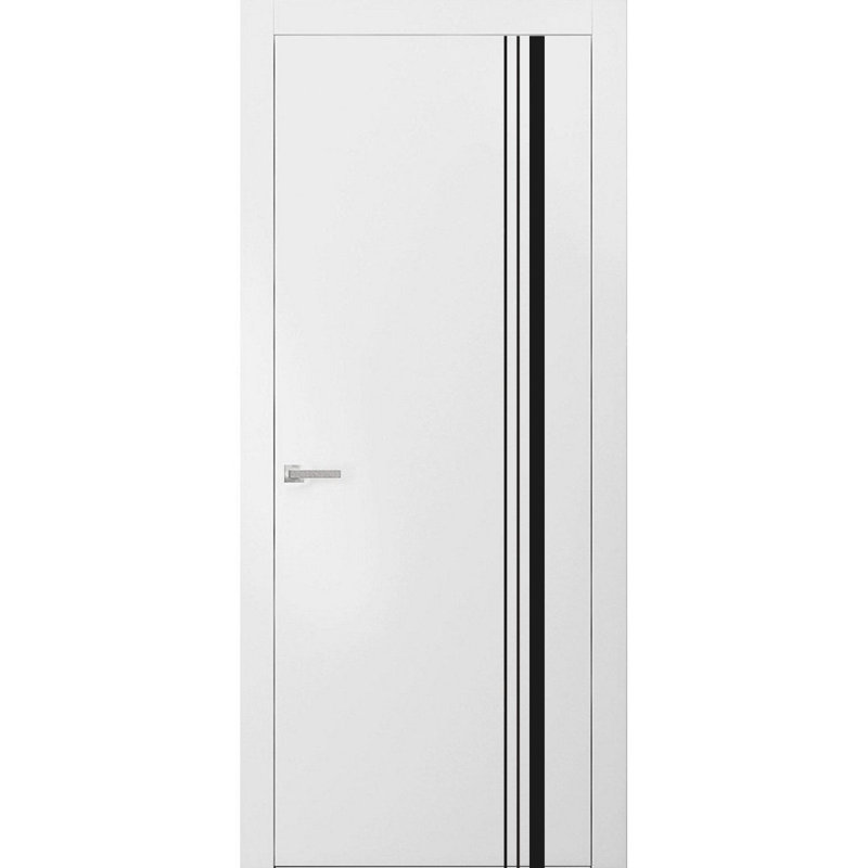 Porte intérieure moderne en bois avec quincaillerie | Planum 0011 noyer | Garnitures à panneau simple | Portes de salle de bain robustes