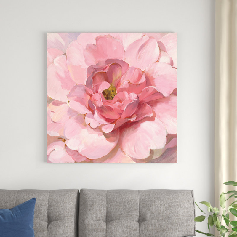 Pivoine rougissante, H 36 po x l 36 po
