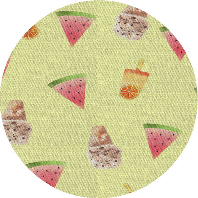 Tapis crème/rose à motifs