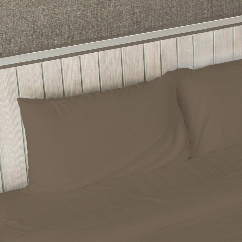 Microfiber Sheet Set, King Sheet Set + Fitted Sheet + 2 Pillowcases, Taupe