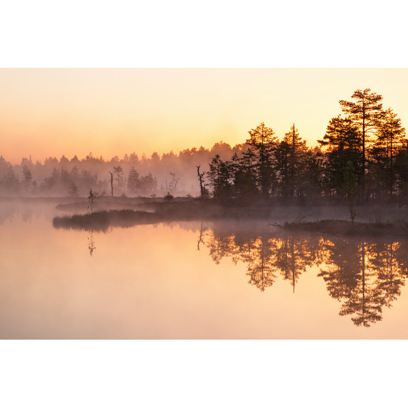 «Dawn Light at the Lake», reproduction sur toile tendue, H 8 po x l 12 po x P 1 po