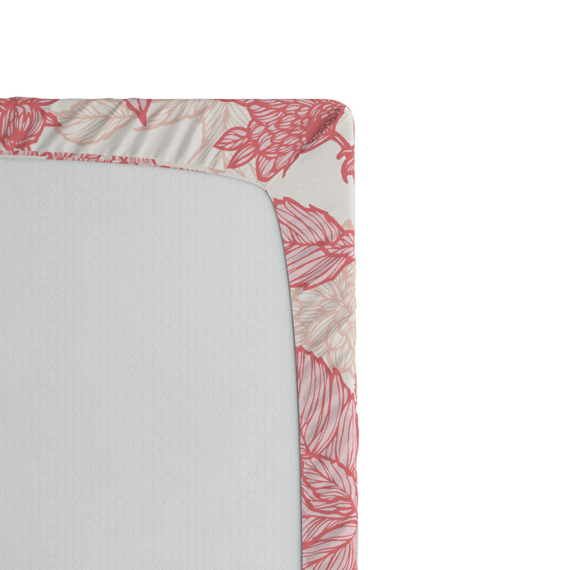 Drap-housse en microfibre à motif floral, Drap-housse grand