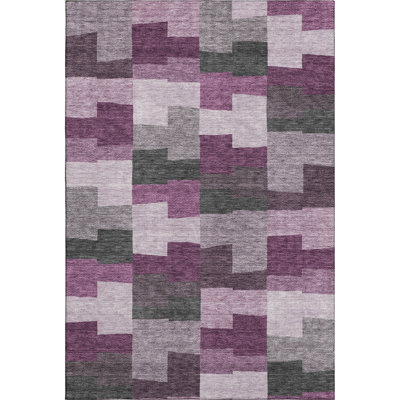 Premium Machine Washable Fehr Merlot Rug