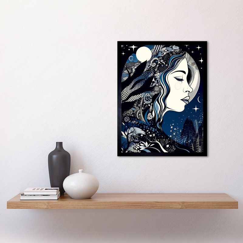 Houghtaling New Moon Goddess - Single Picture Frame Print