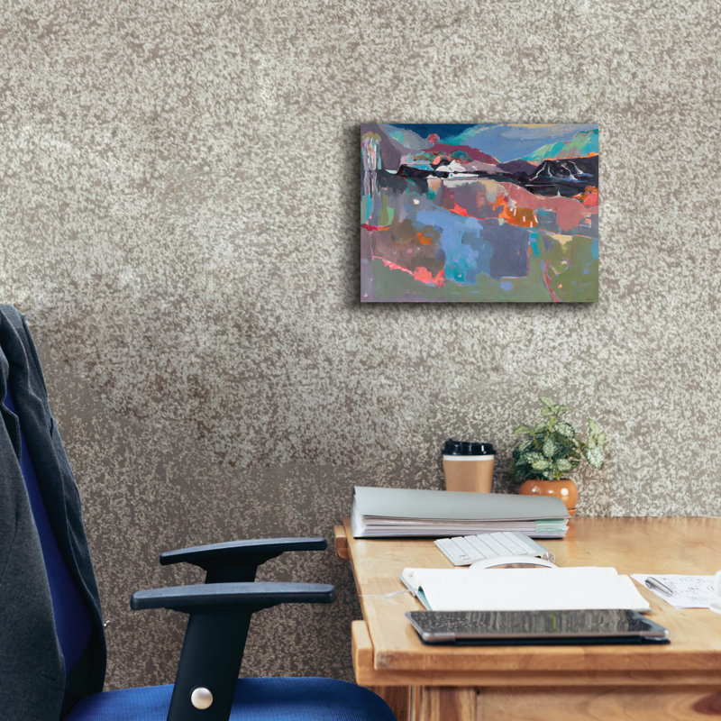  «Fire and Ice» par Jenny Wantuch, art mural sur toile, 16 po x 12 po