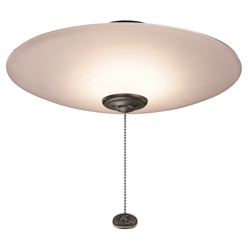 Ventilateur de plafond à profil bas à 1 lumière DEL, Bronze satiné naturel
