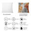 Coussin décoratif à imprimé abstrait brun et gris-343502466