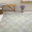 Tapis bleu / gris en laine touffeté à la main Salerna-61343284