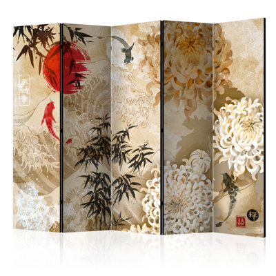 225cm W x 172cm H 5 - Panel Acoustic Room Divider Folding Room Divider