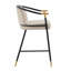Tabouret de comptoir rembourré avec structure en métal (ensemble de 2)-456749593