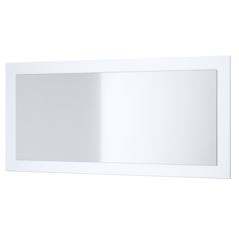 Comptche Engineered Wood Flat Wall Mirror, 89cm H x 45cm W, High-Gloss Burgundy