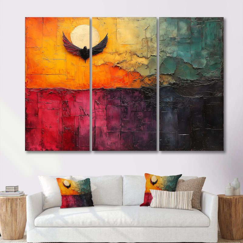 Ensemble de décorations murales «Colorful Native Souls Spiritual Dreams - Dreams Motivation», H 28 po x l 36 po x P 1 po
