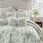 5 Pieces King Comforter Set with Decorative Pillows Floral Ruffle Reversible Microfiber 104x90