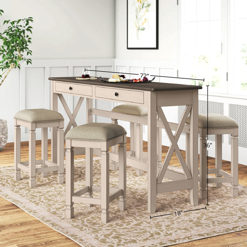 Console avec 4 tabourets