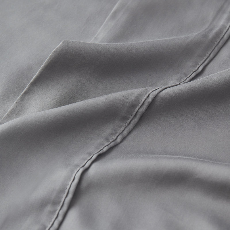 Ensemble de draps 4 pièces 100% Tencel Lyocell, Très grand, Platine