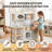 Wooden Play Kitchen for Kids 3+, Toy Kitchen Set with Oven & Removable Sink