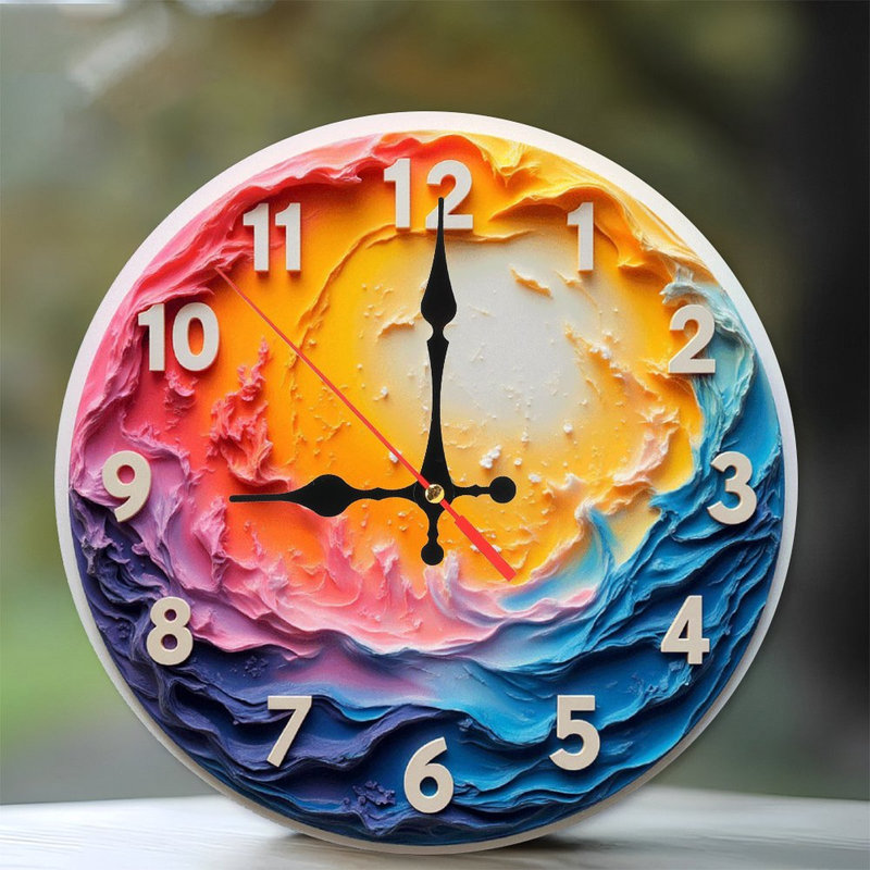 Horloge colorée