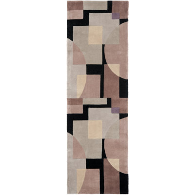 Tapis olive / noir
