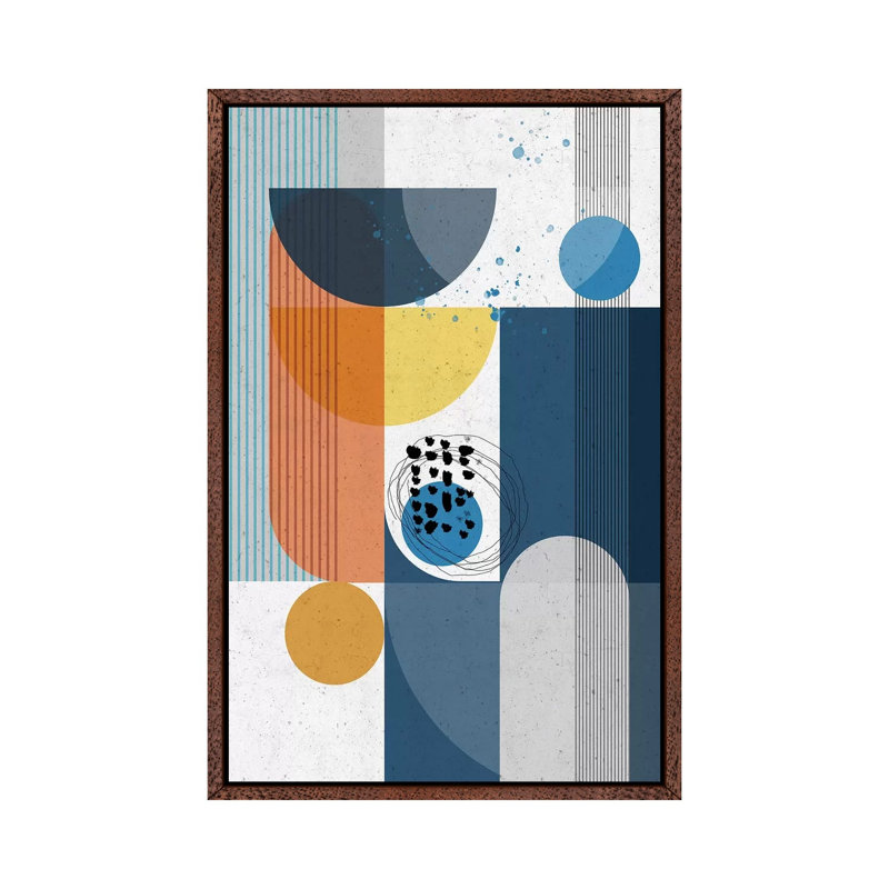 Centurian - Painting on Canvas, 101.6cm H x 66.04cm W x 3.81cm D, Classic Brown Wood Floater Framed