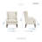 Alvis 29" Modern & Contemporary Accent Chair with Textured Fabric Upholstery, Nailhead Trim & Foam Cushioned Seat-727386265