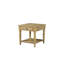 Table d'appoint Cashew avec placage et finition colorée, un tiroir, intérieur fini, pieds tournés classiques pour un style intemporel, tablette inférieure ouverte, espace de rangement supplémentaire, bois massif beige, 61 cm (24 po)