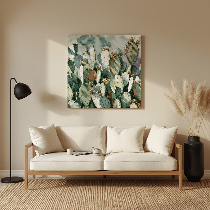 «Southwestern Plants Cholla Cactus 155», art mural en métal brun