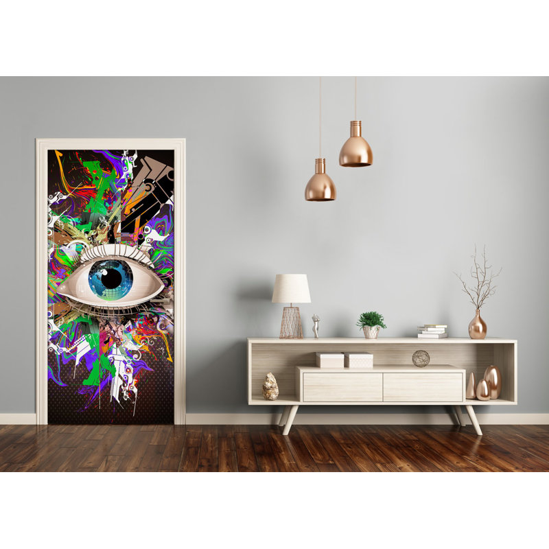 Abstraction Eye Door Decal