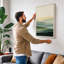 Mountains at Daybreak Scandinavian - Wrapped Canvas-1509675914-1509675907