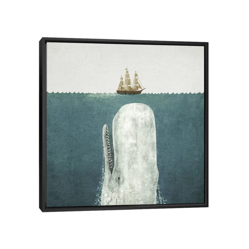 « white baleine », impression sur toile tendue, Toile avec cadre noir, H 12 po x l 12 po x P 1,5 po
